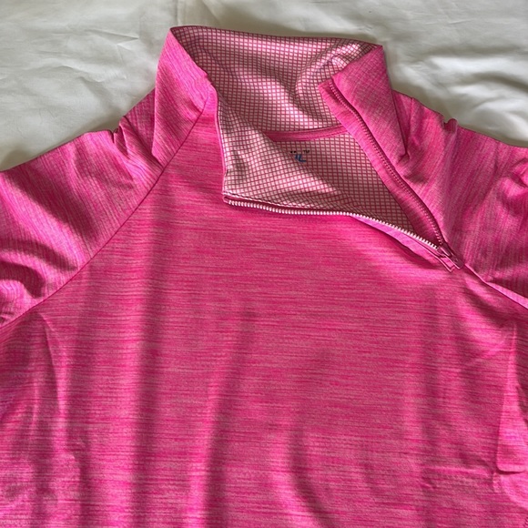 Ibkul Asymmetrical Zip PulloverTop in Hot Pink Size M - Picture 6 of 11